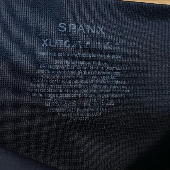 NWOT Navy Indigo SPANX Seamless Textured Leggings for Women Tummy Control XL - Picture 7 of 9